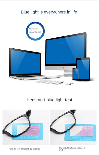 2PCS HD Anti-blue Light Anti-fatigue Reading Glasses for Men and Women Fashion Ultra-light Portable Reading Glasses +100 To +400
