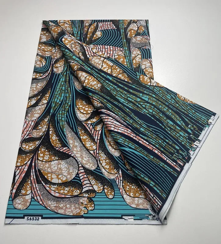 Grand Super 100% Cotton African Wax Fabric High Quality Wax Print Ankara Fabric For Sewing 6yards Women Fabric
