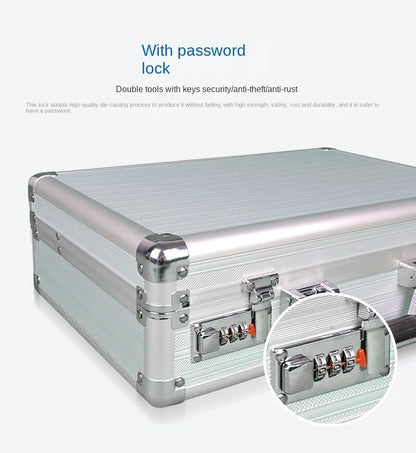Aluminum alloy Combination lock Portable case Document storage box Data sorting Portable  safe box  mini money safe