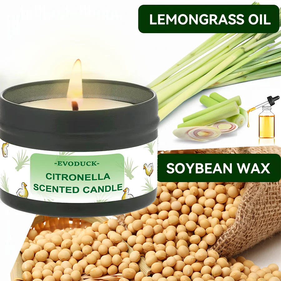 Citronella Candle Outdoor, Fresh Lemongrass Scented Candle for Backyard Patio Garden BBQ Picnic Camping Summer Party Home Decor