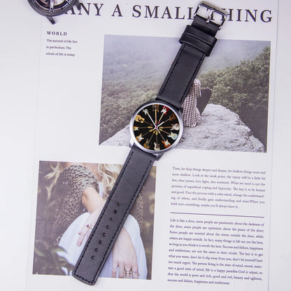Logo Men's Watch Wife Musical Instrument Universal Watches Husband Family Pattern Guitar Clock Wristwatch DIY Dial