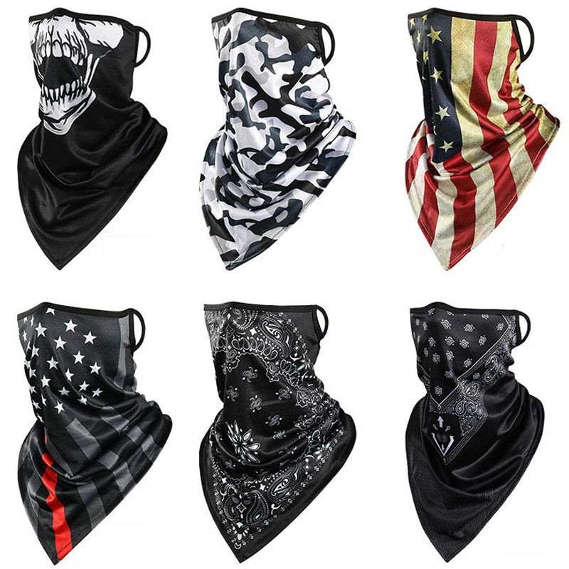 Balaclava Camouflage Motorcycle Face Ice Silk Mask Summer Anti-UV Headwrap Face Shield Running Cycling Outdoor Sports Scarves