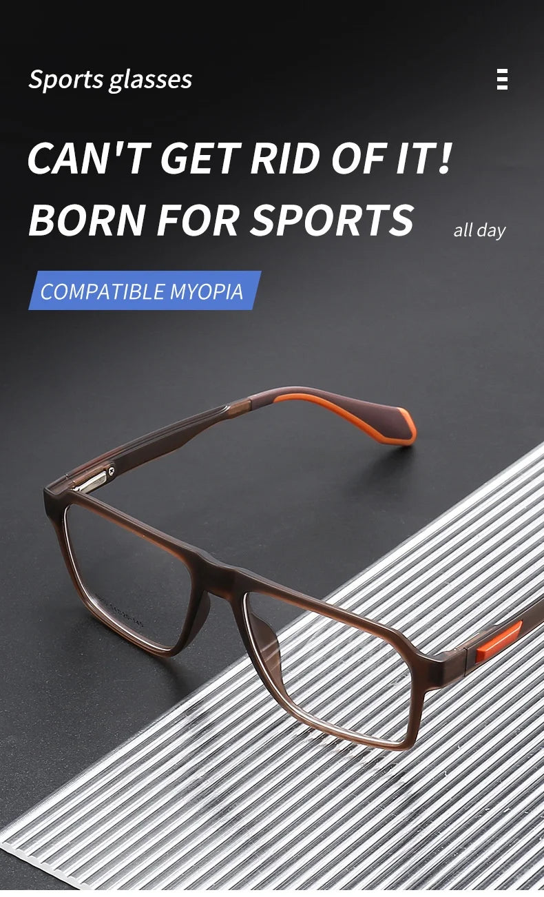 2024 New Sports Glasses Fashion Square Cycling Men's Glasses Frame Ultra-light  Optical Prescription Eyeglass Frame Women 6810