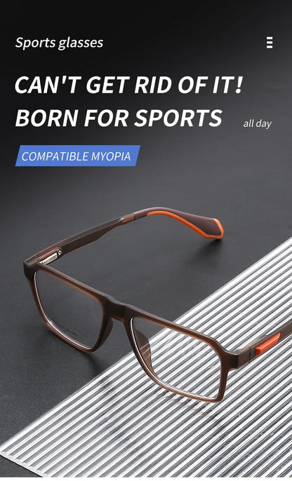 2024 New Sports Glasses Fashion Square Cycling Men's Glasses Frame Ultra-light  Optical Prescription Eyeglass Frame Women 6810