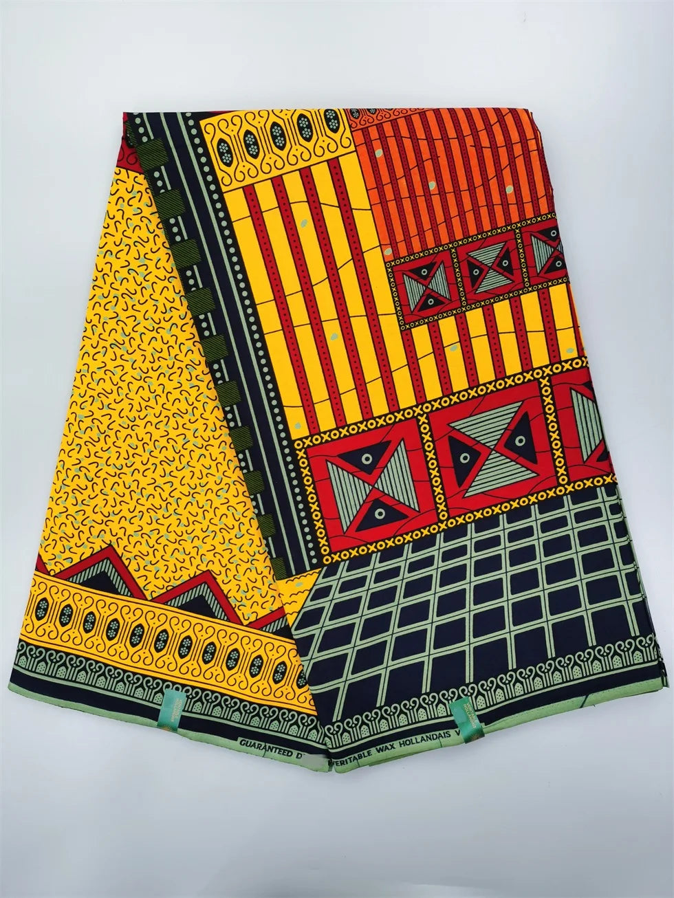 Dutch Hollandais Printed Fabric for African Classical Dress Veritable Real Wax Guaranteed 100% Cotton 6 Yards