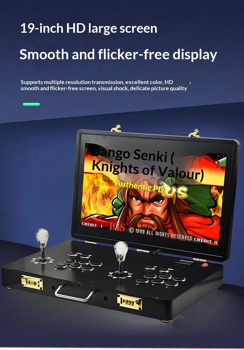 2026 New 14-inch Large Screen Home Game Console for Two-Player Fighting Built-in Games No Lag Street Fighter Arcade Game Console