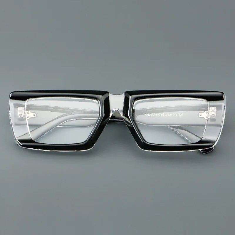 VICKY Personalized Fashion Retro Geometric Square Design Men Women Anti-blue Light Glasses Customizable Prescription 23046