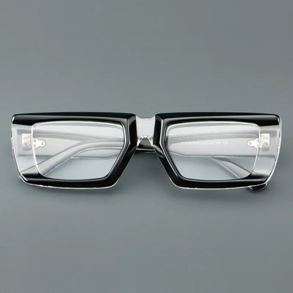 VICKY Personalized Fashion Retro Geometric Square Design Men Women Anti-blue Light Glasses Customizable Prescription 23046