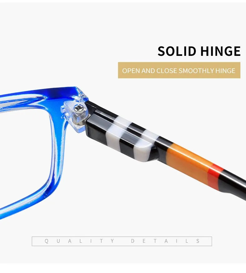 Fashion Anti-Blue Light Reading Glasses Spring Leg Men Women Presbyopia Reading Eyewear Optical Glasses + 1.0 + 1.5 + 2.0 + 2.5