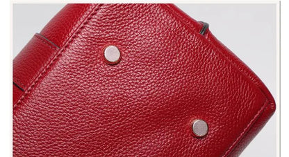 2024 New Genuine Leather Briefcase Women Handbags Large Capacity Ladies Fashion Cowhide Shoulder Messenger Bags Portable