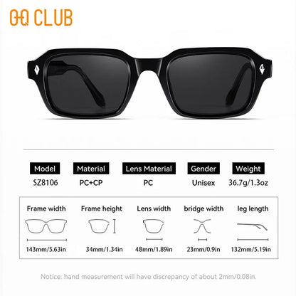 O-Q CLUB Uv400 Polarized Sunglasses Men 2024 Lunette Men's Glasses Women Eyewear Sunglass Luxury Women's Eyepieces Man Lenses