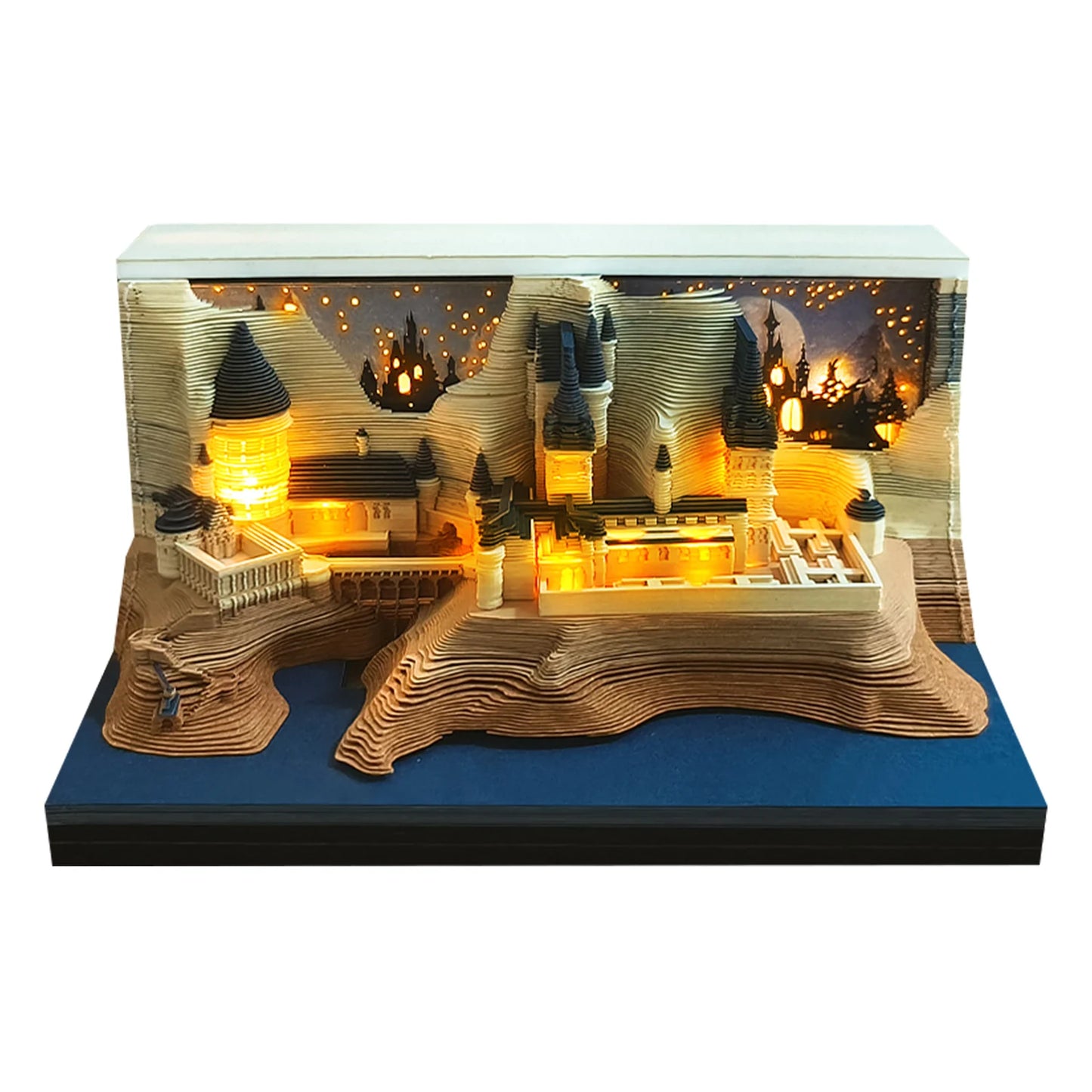 2026 3D Calendar Memo Pad Led Time Piece Calendar Tree of Chakra Desk Calendar Paper Carving Sticky Calendar For Christmas Gifts