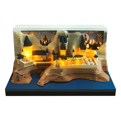 2026 3D Calendar Memo Pad Led Time Piece Calendar Tree of Chakra Desk Calendar Paper Carving Sticky Calendar For Christmas Gifts