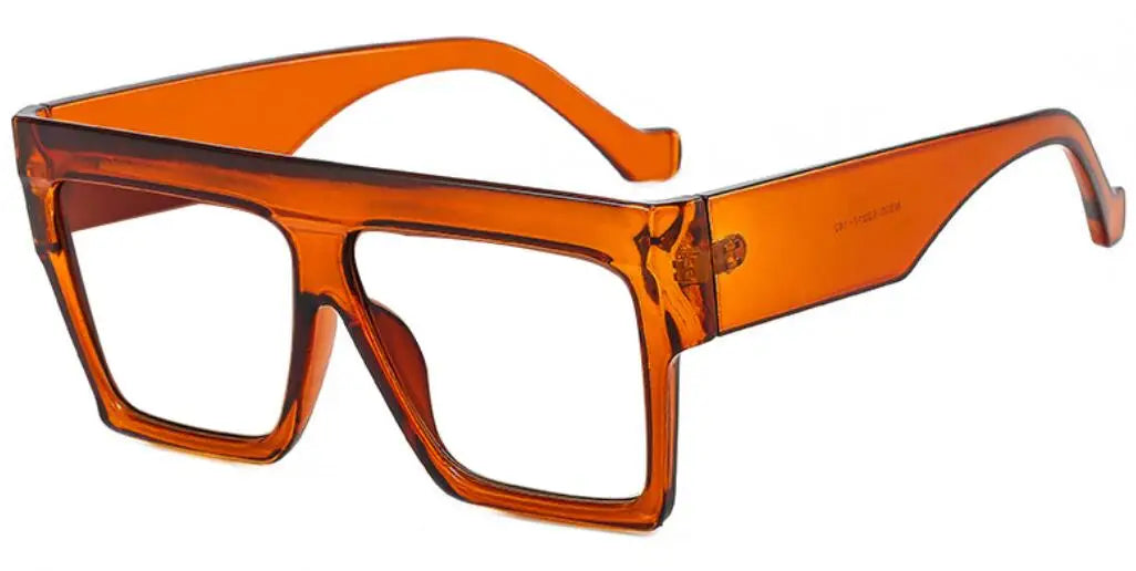 Fashion Designer Oversized Square Reading Glasses Women Men Large Frame Lady Elegant Eyeglasses Clear Anti Blue Light Vision +2