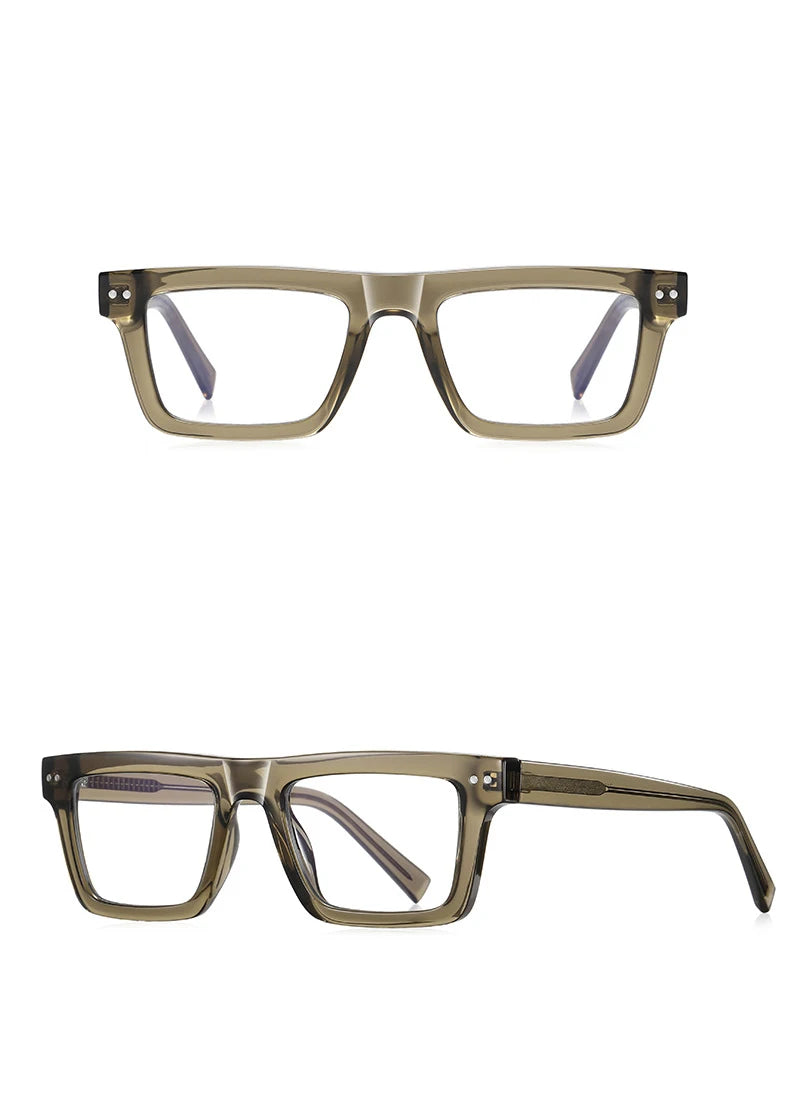 57176 Fashion Optical Spectacle Frames Men Popular Spring Hinge Glasses Frame Women Trend Square Transparent Eyeglass
