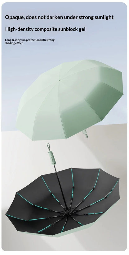 Automatic Umbrella, Windproof and Rainstorm-Resistant, Foldable Umbrella for Sunny and Rainy Days, Sunshade Umbrella