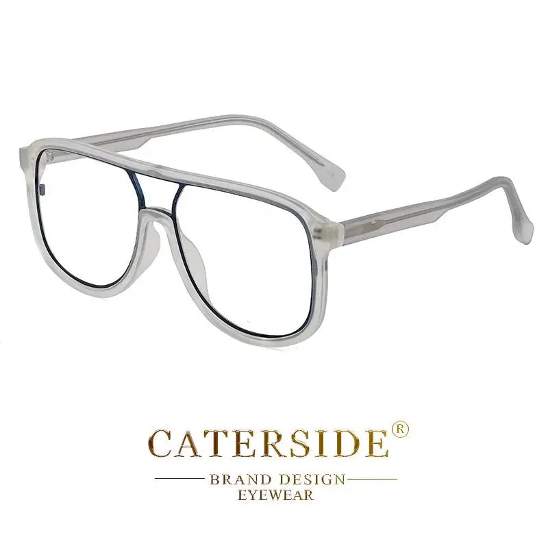 CATERSIDE Fashion Punk Reading Glasses Large Square Frames Design Man Women Casual Optical Frames Ideal Choice for Gifts