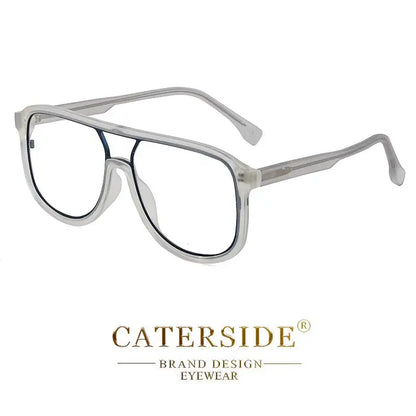 CATERSIDE Fashion Punk Reading Glasses Large Square Frames Design Man Women Casual Optical Frames Ideal Choice for Gifts