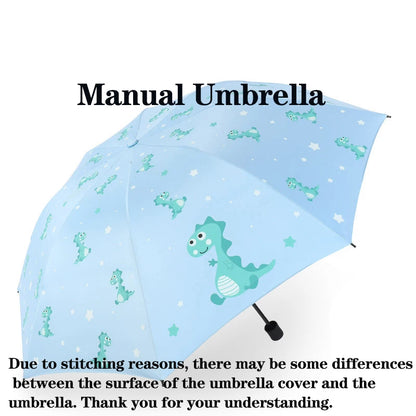 Automatic umbrella Cute dinosaur automatic children umbrella Sunshade Thickening and Durable Travel folding automatic umbrella
