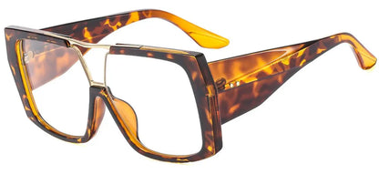 Fashion Brand Oversized Square Myopia Glasses Women Men Trend Green Graduation Eyeglasses Anti Blue Light Prescription Glasses