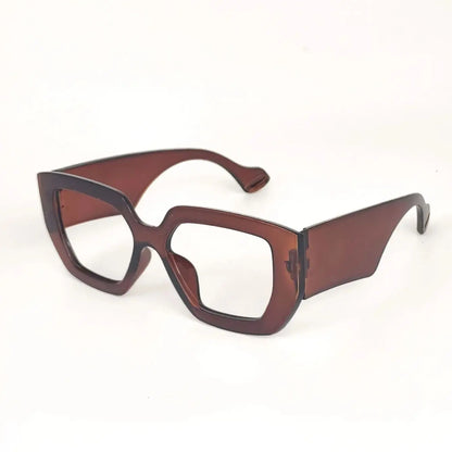 1pc Women's Square Large Frame Fashion Flat Mirror Summer Autumn Daily Travel School Decoration Glasses