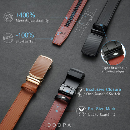 Men Belts Leather Waist Strap Male Automatic Buckle Waistband Mens High Quality Girdle Belts for Women Men Gifts 105 115  125cm