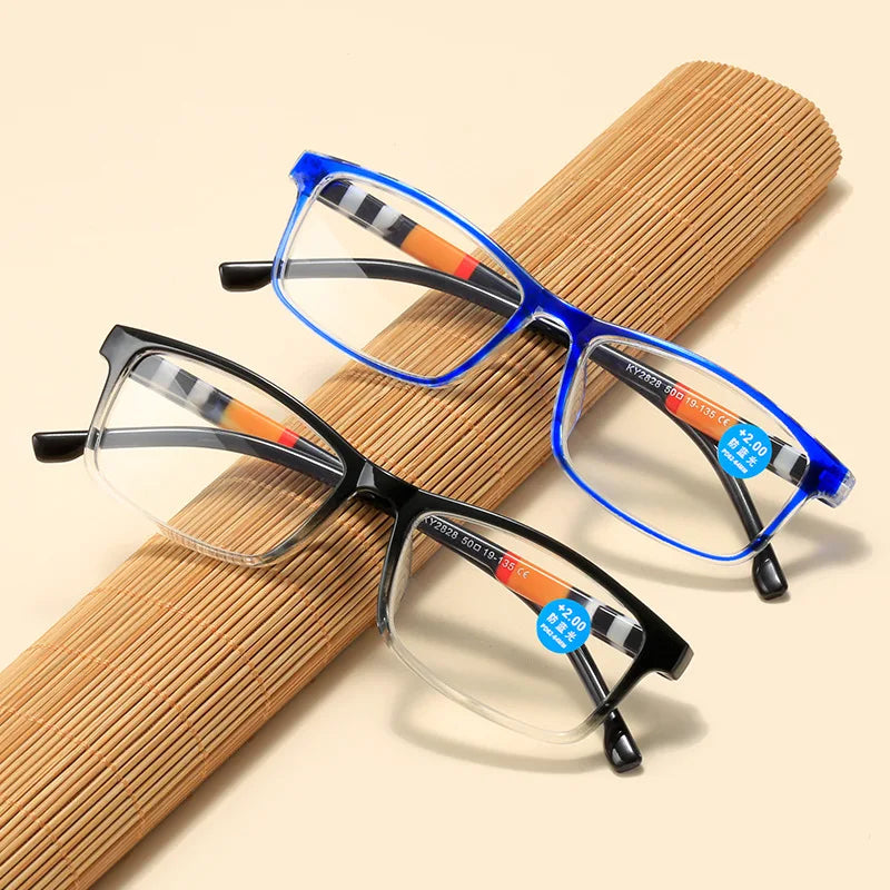 Fashion Anti-Blue Light Reading Glasses Spring Leg Men Women Presbyopia Reading Eyewear Optical Glasses + 1.0 + 1.5 + 2.0 + 2.5