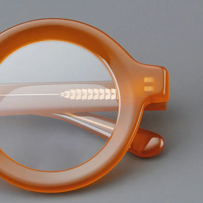 Vintage Round Glasses Frame Luxury New Fashion Trend Solid Thick Acetate Frame High-end Fake Glasses Women Men Original Quality