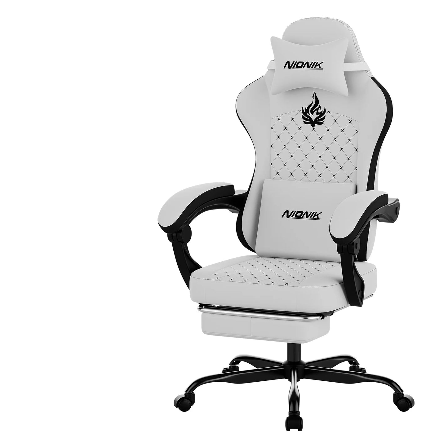 Gaming Chair with Footrest, Ergonomic Computer Chair with Headrest and Lumbar Support，Office Chair with Linkage Armrests