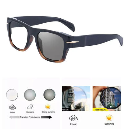  Thick Frame Men Women Square Photochromic Gray Reading Glasses Classic Presbyopia Glasses Shade Sunglasses FELRES