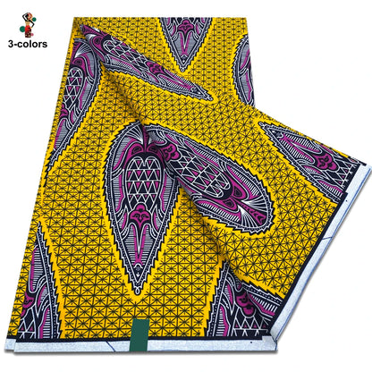 New Arrival High Quality Original 100% Cotton Wax Print Guaranteed Veritable Ankara African Real Wax Fabric Soft Pagne for Dress