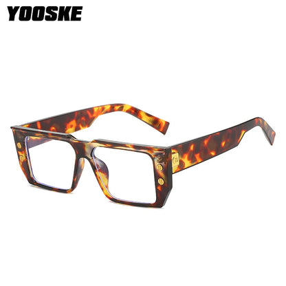 YOOSKE Square Eyeglasses Frames for Women Men Anti Blue Light Glasses Frame Optical Computer Eyewear