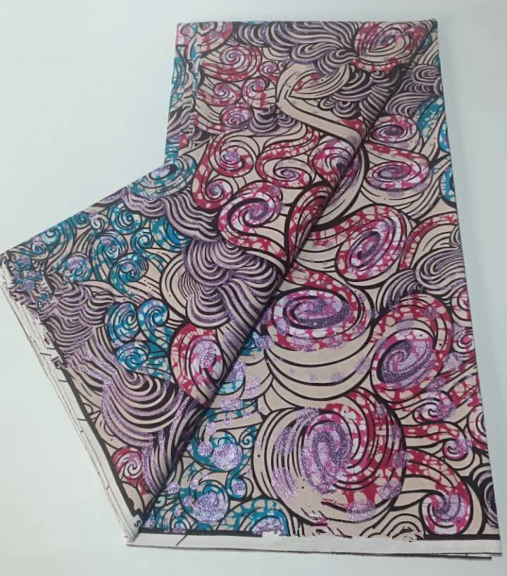 Grand Super 100% Cotton African Wax Fabric High Quality Wax Print Ankara Fabric For Sewing 6yards Women Fabric