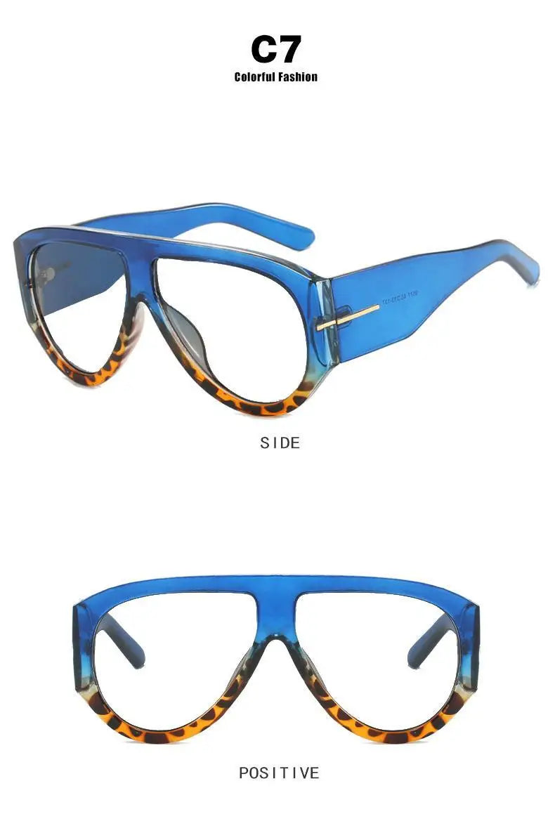 Fashion Oversized Pilot Reading Glasses For Men Women Anti Blue Light Glasses Rivets Presbyopia Eyeglasses Optical Magnifier