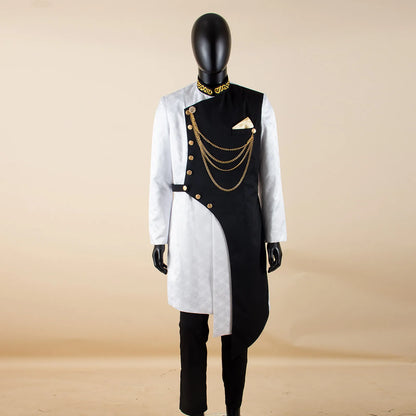 African Suits for Men 2025 Fashion New Two-piece (top + Pants) Men's Set Dashiki Outfits Party Wedding Guy Mens Clothes 2516001