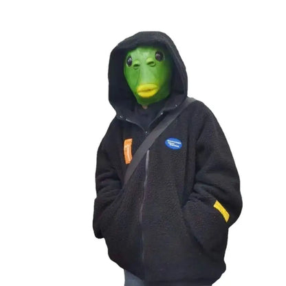 Green Fish Head Mask Toy Sand Sculpture Play Strange Green Fish Head Cover