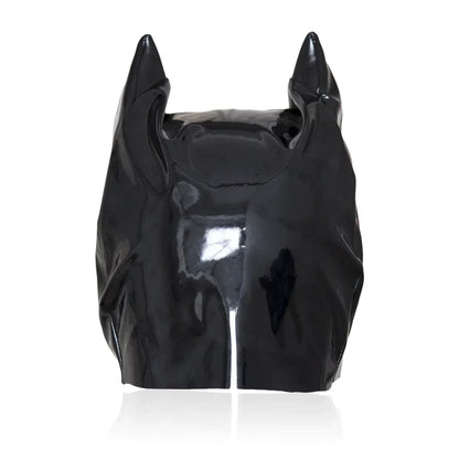 Halloween cosplay prop sexy mask women's tempting half face headwear cat ear mask leather mouth hood