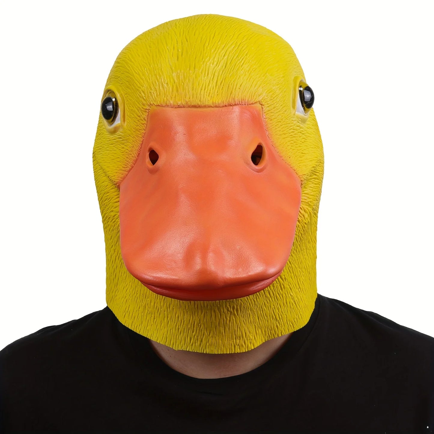 1Pc Yellow Duck Funny Mask, Suitable for Party Dance Performance Latex Headgear Props