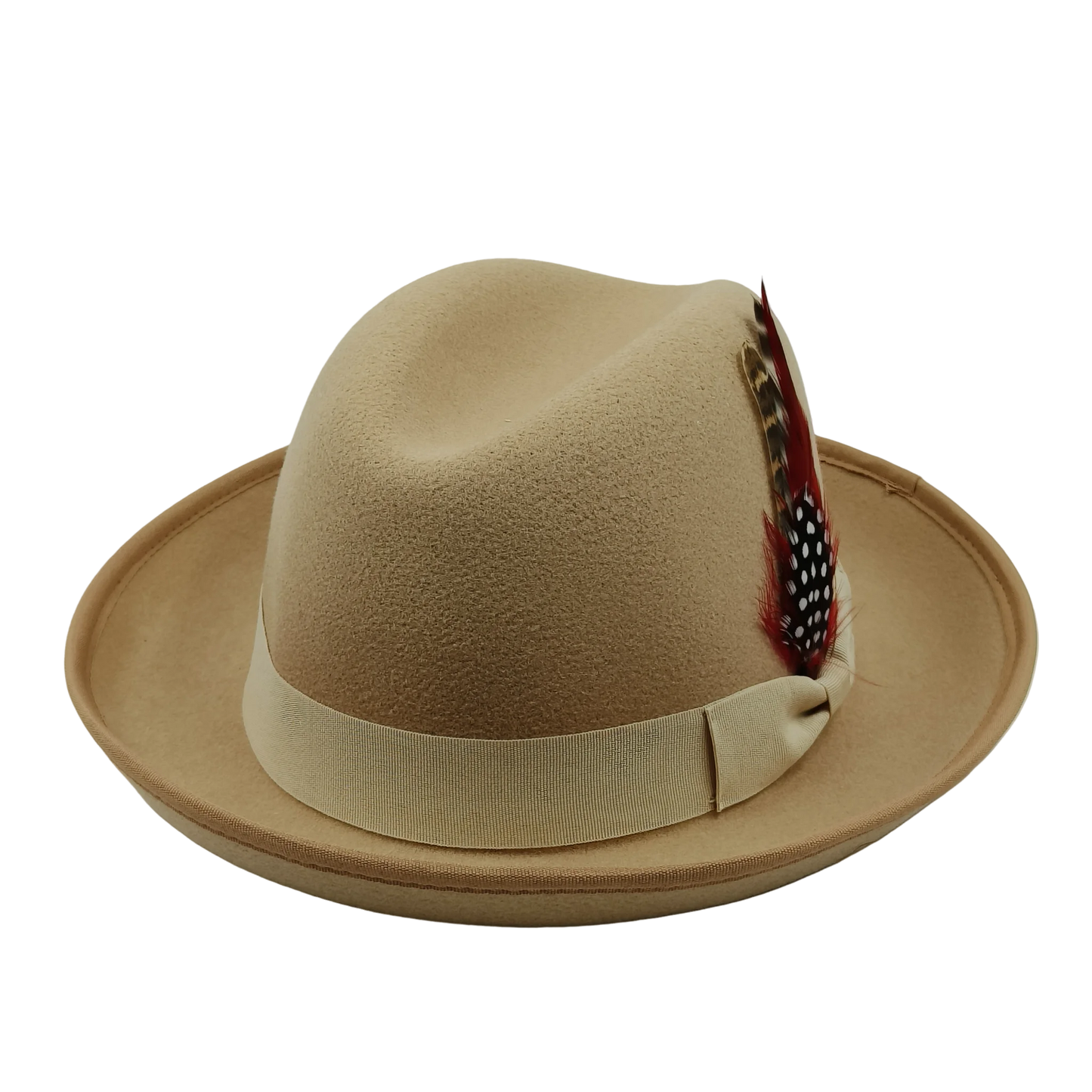 Trilby Men Classic Feather Fedora Hat Simple Women Gentleman Hamburger hat vintage hat Pork Pie Winter Autumn sombrero hombre