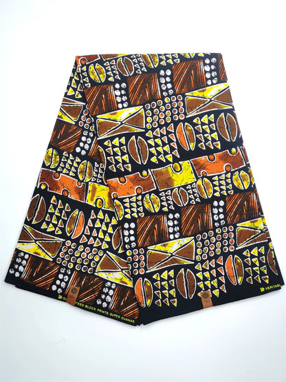 Ankara Fabric African Real Wax Print Fabric 100% Cotton High Quality 6 Yards African Fabric for Party Dress Nigeria