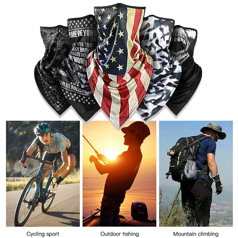 Balaclava Camouflage Motorcycle Face Ice Silk Mask Summer Anti-UV Headwrap Face Shield Running Cycling Outdoor Sports Scarves