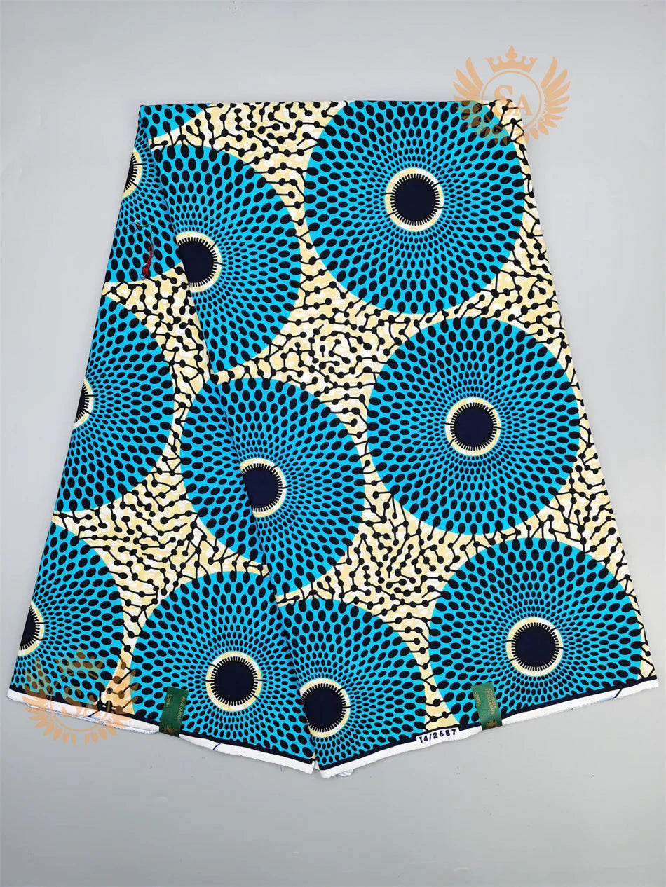 New 100% Cotton Original Real Wax Ankara Fabric 2021 African Print Fabric For Wedding Dress Tissue African Fabric Wax Fabric