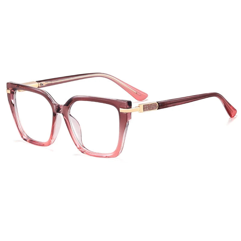 R57522 Women Tr90 Blue Light Blocking Glasses Frame Comfortable Spring Hinge Presbyopia Eyeglasses Customizable Diopters