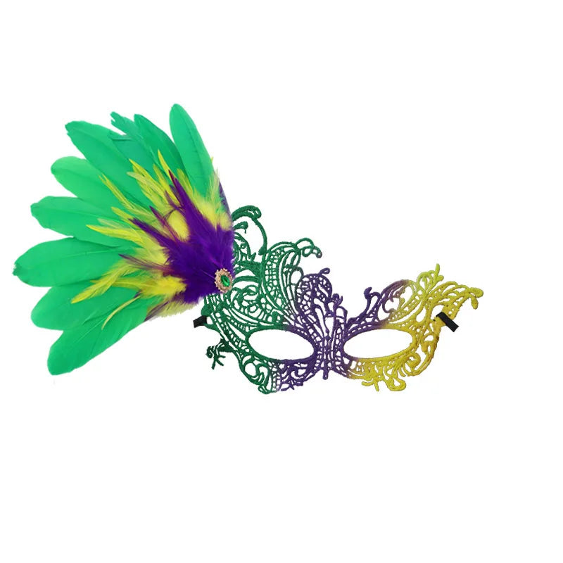 Lace Half Face Mask Exquisite Venetian Mask Suitable for Carnival and New Year Party Costume Dance Party Wedding Party