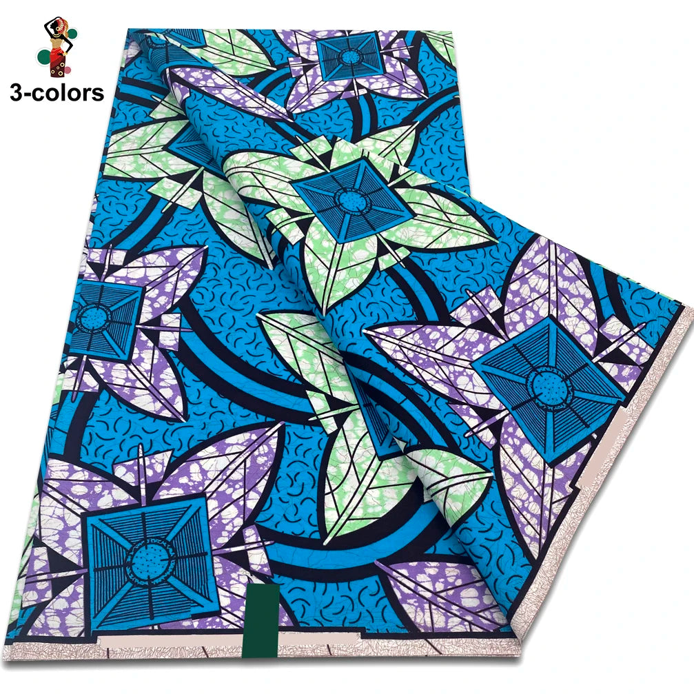 2025 Guaranteed Veritable Original African Wax Print Fabric Real Nigerian 100% Cotton Ankara Wax Fabric Soft Pagne Spuer Batik