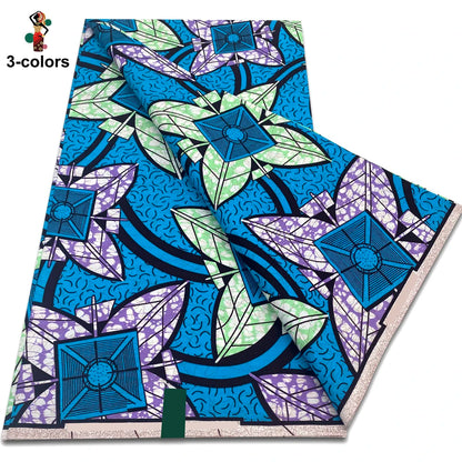 2025 Guaranteed Veritable Original African Wax Print Fabric Real Nigerian 100% Cotton Ankara Wax Fabric Soft Pagne Spuer Batik