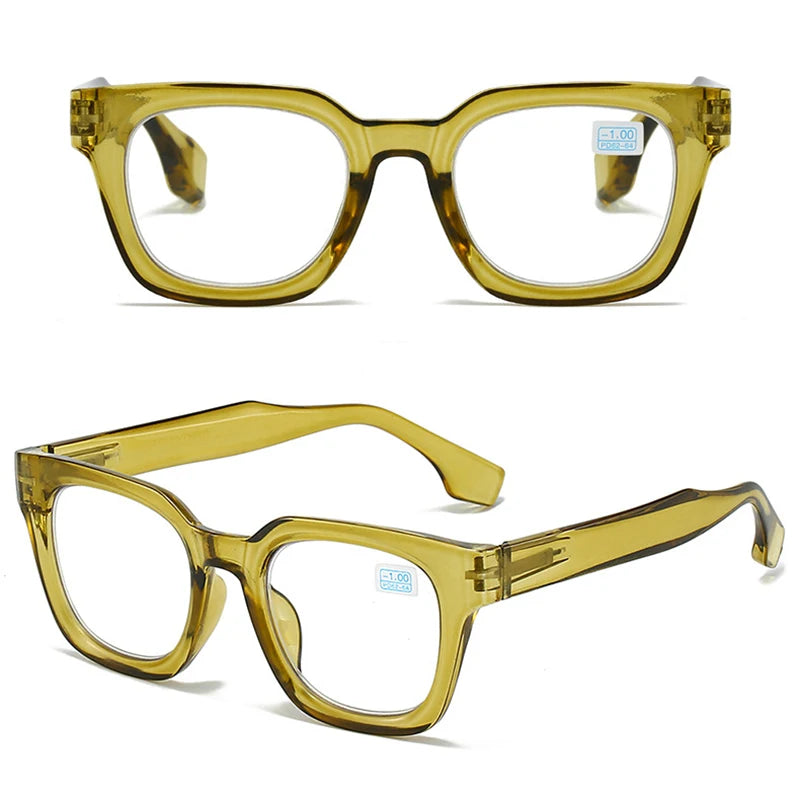 2024 New TR90 Rectangle Black Frame Reading Glasses Ultralight Anti Blue Light Presbyopic Glasses Eyewear Readers