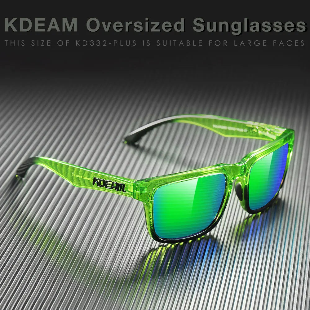 KDEAM Extra Large Size PLUS Women's Polarized Sunglasses for Men Driving Photochromic Night Vision Sun Glasses Suit for Big Face