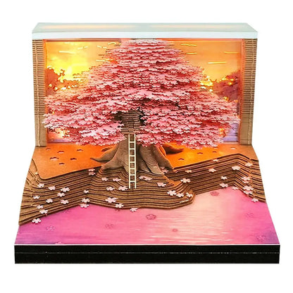 2026 Creative Hogwarts Magic Castle Calendar Sticker With Light 3D Hand-torn Castle Calendar Tear-Away Notepad DIY Craft Gifts