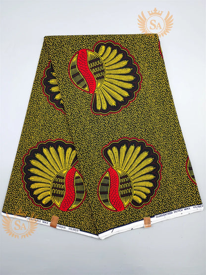 New 100% Cotton Original Real Wax Ankara Fabric 2021 African Print Fabric For Wedding Dress Tissue African Fabric Wax Fabric